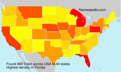 Surname Osler in USA