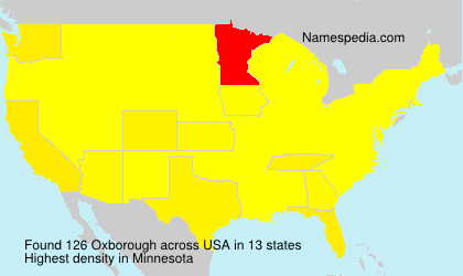 Surname Oxborough in USA