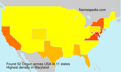 Surname Ozgun in USA