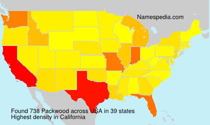 Surname Packwood in USA