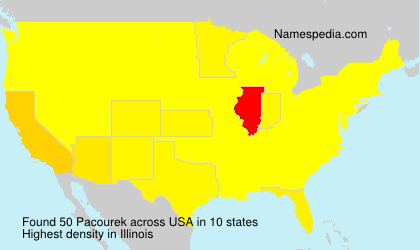 Surname Pacourek in USA