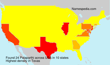 Surname Palaparthi in USA