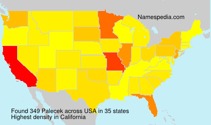 Surname Palecek in USA