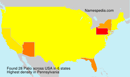 Surname Palio in USA