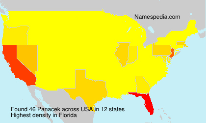 Surname Panacek in USA
