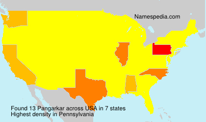 Surname Pangarkar in USA