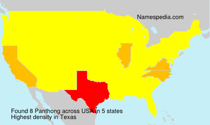 Surname Panthong in USA