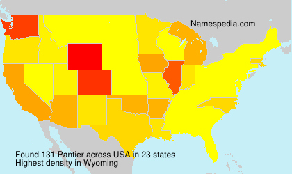 Surname Pantier in USA