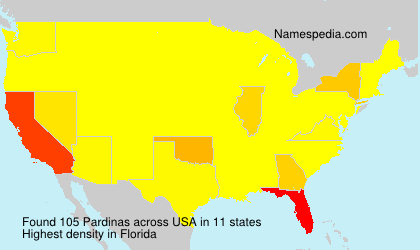 Surname Pardinas in USA