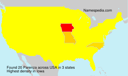 Surname Parenza in USA