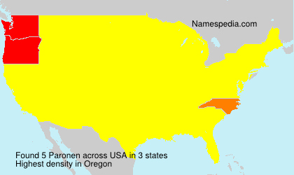 Surname Paronen in USA