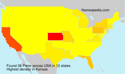 Surname Parre in USA