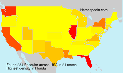 Surname Pasquier in USA