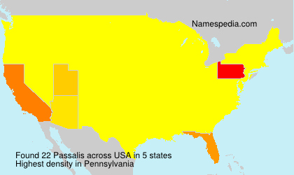 Surname Passalis in USA