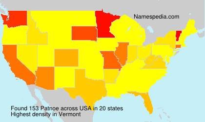 Surname Patnoe in USA