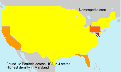 Surname Patriotis in USA