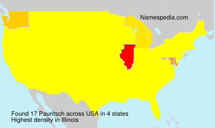 Surname Pauritsch in USA
