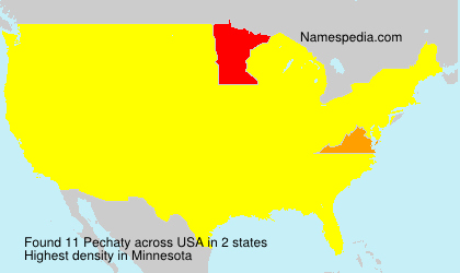 Surname Pechaty in USA