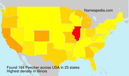 Surname Peecher in USA