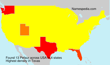 Surname Pefaur in USA