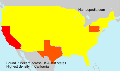 Surname Pekerti in USA