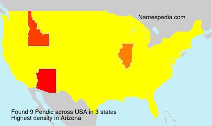 Surname Pendic in USA