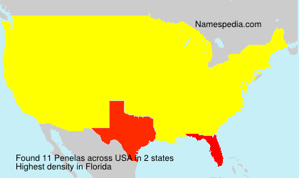 Surname Penelas in USA