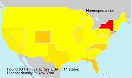 Surname Pennica in USA