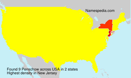 Surname Penschow in USA