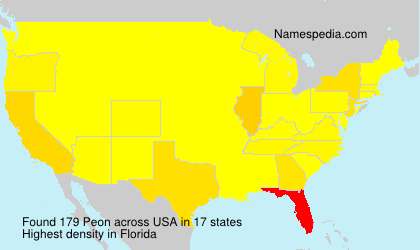 Surname Peon in USA