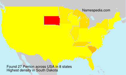 Surname Perrion in USA