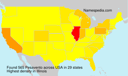 Surname Pesavento in USA