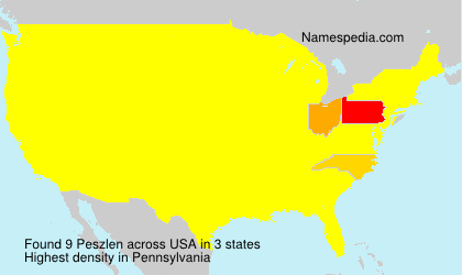 Surname Peszlen in USA