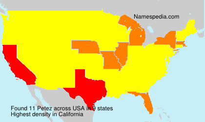 Surname Petez in USA