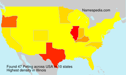 Surname Peting in USA