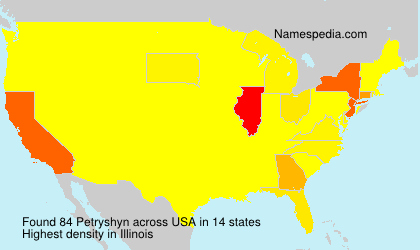 Surname Petryshyn in USA