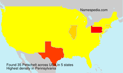 Surname Petschelt in USA