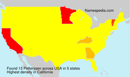 Surname Petterssen in USA
