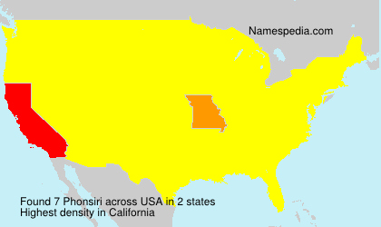 Surname Phonsiri in USA