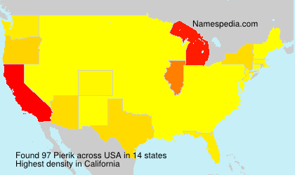 Surname Pierik in USA