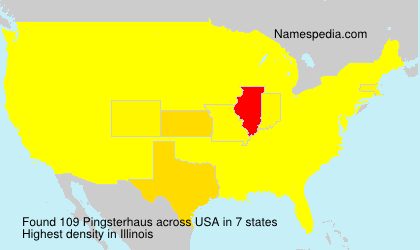 Surname Pingsterhaus in USA