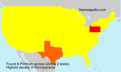 Surname Pintirsch in USA