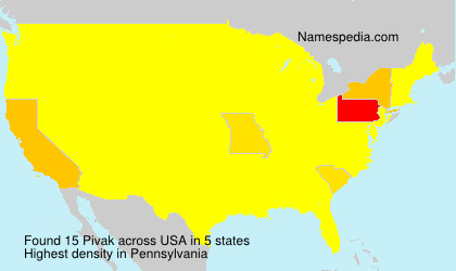 Surname Pivak in USA
