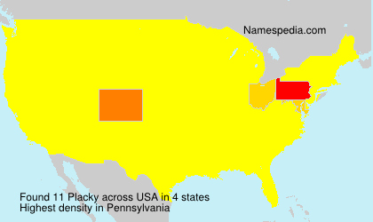 Surname Placky in USA