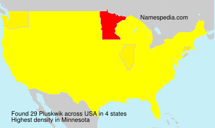 Surname Pluskwik in USA
