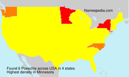 Surname Poeschla in USA