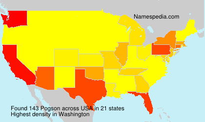Surname Pogson in USA