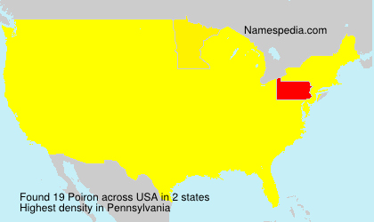 Surname Poiron in USA