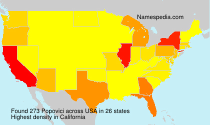 Surname Popovici in USA
