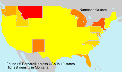 Surname Porcarelli in USA
